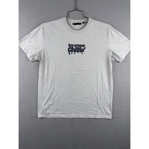 Penshoppe Ice Cream Chillin Graphic T-Shirt Gray Mens Large Relaxed Fit Tee
